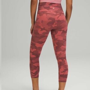 Lululemon Align Crop in Heritage 365 Camo Brier Rose Multi size 8 shades of pink